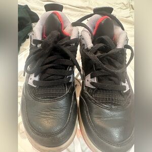 Jordan Kids Black and Red Sneakers